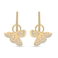 Clarte La Fleur Collection Moissanite Earrings in Vermeil Yellow Gold Over Sterling Silver 0.90 ctw