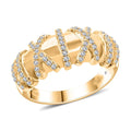 Clarte Gloria Collection Moissanite Ring in Vermeil YG Over Sterling Silver (Size 6.0) 0.40 ctw - Sticky add to cart bar