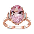 Epic Deal Luxoro 14K Rose Gold AAA Pink Morganite, Diamond (G-H, I2) Ring (Size 7.0) 5.10 ctw - Sticky add to cart bar