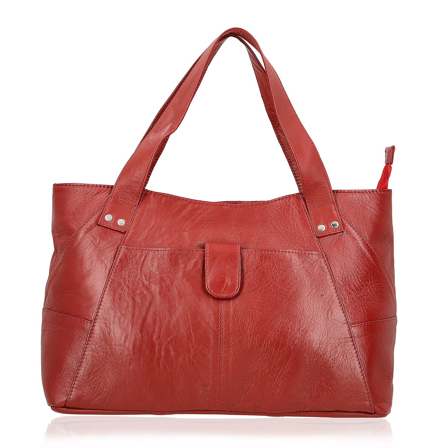 Black Genuine Leather Tote Bag