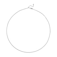 Rhodium Over Sterling Silver Cable Chain Necklace 20 Inches with Lobster Lock 2.30 Grams