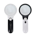 2 pcs Certificate CE ROHS Led Magnifier Glass (White) (190x83x28 mm) - Big Len 3X-75mm and Small Len 45X -22mm - Sticky add to cart bar