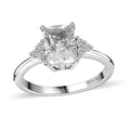 Brazilian Petalite, White Zircon Ring in Platinum Over Sterling Silver (Size 10.0) 1.35 ctw - Sticky add to cart bar