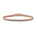 D'Joy Natural Pink Diamond I3 2.00 ctw Floral Bracelet in Vermeil Rose Gold Over Sterling Silv (7.50 In) - Sticky add to cart bar