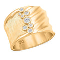 Clarte Kaleidoscope Collection Moissanite Ring in Vermeil Yellow Gold Over Sterling Silver (Size 10.0) 0.20 ctw - Sticky add to cart bar