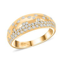 Clarte Sul Mare Collection Moissanite Ring in Vermeil YG Over Sterling Silver (Size 5.0) 0.60 ctw