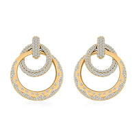 Clarte Starry Night Collection Moissanite Earrings in Vermeil Yellow Gold Over Sterling Silver 1.35 ctw