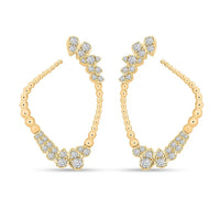 Clarte Perle Collection Moissanite Earrings in Vermeil Yellow Gold Over Sterling Silver 0.80 ctw