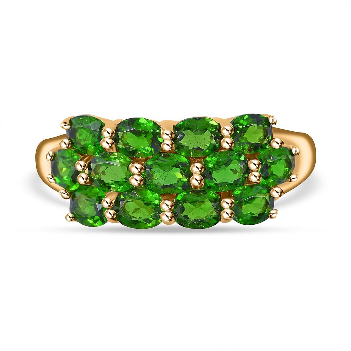 Chrome Diopside Ring in Vermeil YG Over Sterling Silver (Size 10.0) 2.50 ctw