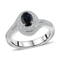 Luxoro 14K White Gold AAA Monte Belo Indicolite, Diamond (G-H, I2) (0.30 cts) Ring (Size 10.0) (4.35 g) 1.00 ctw - Sticky add to cart bar