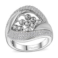 Moissanite 1.00 ctw Ring in Platinum Over Sterling Silver (Size 6.0) - Sticky add to cart bar
