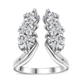 Moissanite 1.60 ctw Ring in Platinum Over Sterling Silver (Size 6.0) - Sticky add to cart bar