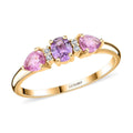 14K Yellow Gold AAA Madagascar Purple and Pink Sapphire, Diamond (G-H, I3) Ring (Size 10.0) 1.25 ctw - Sticky add to cart bar