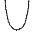 Thai Black Spinel Beaded Necklace 18-20 Inches in Rhodium Over Sterling Silver 310.00 ctw - Sticky add to cart bar
