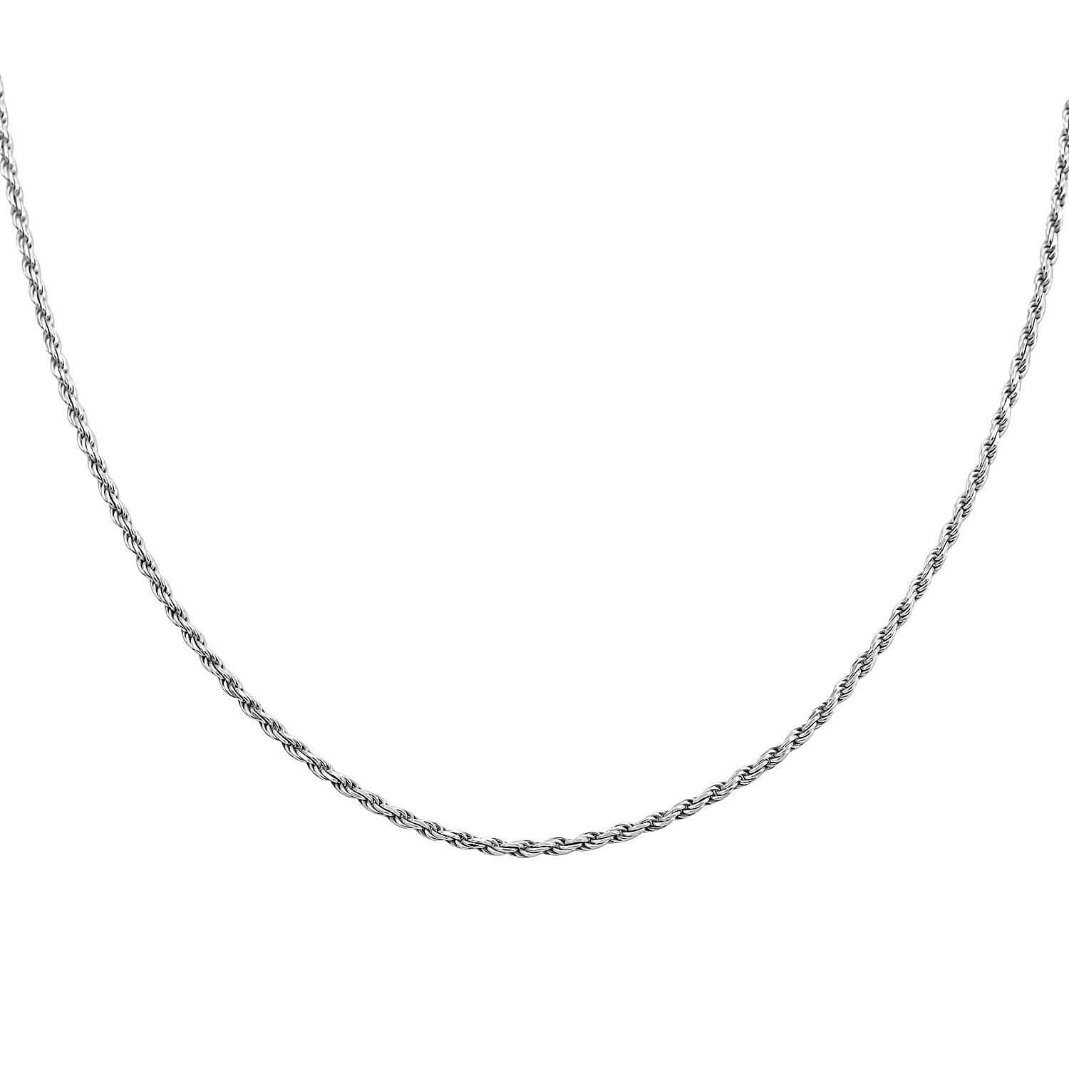 Sterling Silver Rope Chain Necklace 60 Inches 10.8 Grams