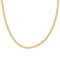 14K Yellow Gold Over Sterling Silver Textured Snake Chain Necklace 18 Inches 3.50 Grams