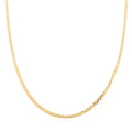 14K YG Over Sterling Silver Zig-Zag Herringbone Chain Necklace (18 Inches) (3.90 Grams) - Sticky add to cart bar