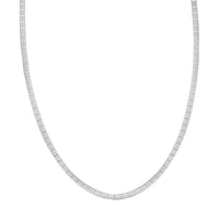 Sterling Silver Textured Square Necklace 18 Inches 3.70 Grams