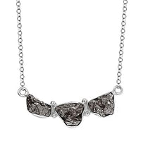 Meteorite Fancy 45.00 ctw Necklace in Rhodium Over Sterling Silver 18 Inches