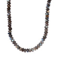 Malagasy Labradorite Beaded Necklace 18 Inches in Rhodium Over Sterling Silver 250.00 ctw - Sticky add to cart bar