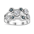Moissanite, Monte Belo Indicolite Ring in Platinum Over Sterling Silver (Size 10.0) 1.00 ctw - Sticky add to cart bar