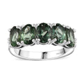 Madagascar Green Apatite, Diamond Ring in Rhodium Over Sterling Silver (Size 10.0) 2.30 ctw - Sticky add to cart bar