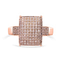 Natural Champagne Diamond 0.50 ctw Ring in Vermeil Rose Gold Over Sterling Silver (Size 10.0) - Sticky add to cart bar
