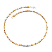 Bali Legacy Borobudur 4x2.5mm Necklace in 22K Vermeil YG and Sterling Silver 38.54 Grams 20 Inches