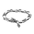 Bali Legacy Mozambique Garnet Dragon Head Bracelet in Sterling Silver (6.50 In) 0.15 ctw - Sticky add to cart bar