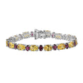 Epic Deal Sunfire Beryl, Blue Zircon Tennis Bracelet in Platinum Over Sterling Silver (6.50 In) 15.40 ctw - Sticky add to cart bar