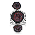 Sajen Silver Mexican Geode Ring in Sterling Silver (Size 10.0) 12.00 ctw - Sticky add to cart bar