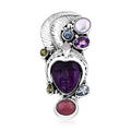 Sajen Silver African Amethyst Carved and Multi Gemstone Pendant in Sterling Silver 14.65 ctw - Sticky add to cart bar