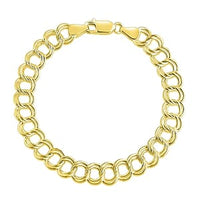 Vermeil YG Over Sterling Silver Necklace Bracelet (7.50 In) 15.80 g