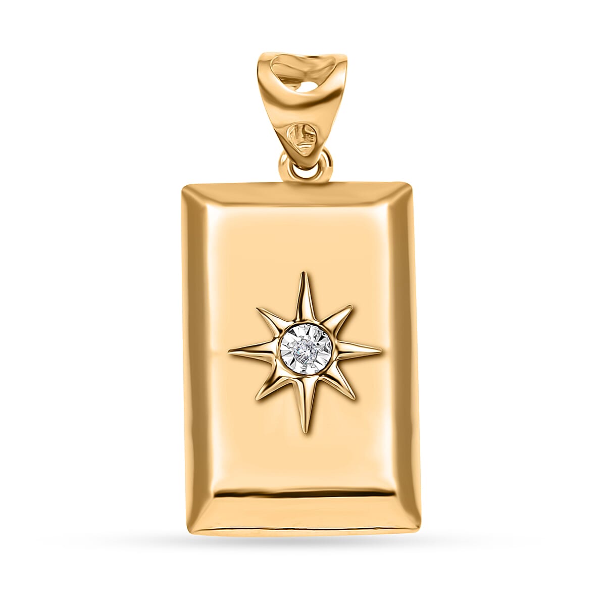 Diamond Pendant in Vermeil YG Over Sterling Silver