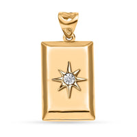 Diamond Pendant in Vermeil YG Over Sterling Silver