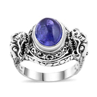 Bali Legacy Tanzanite Dragon Ring in Sterling Silver (Size 8.0) 4.80 ctw