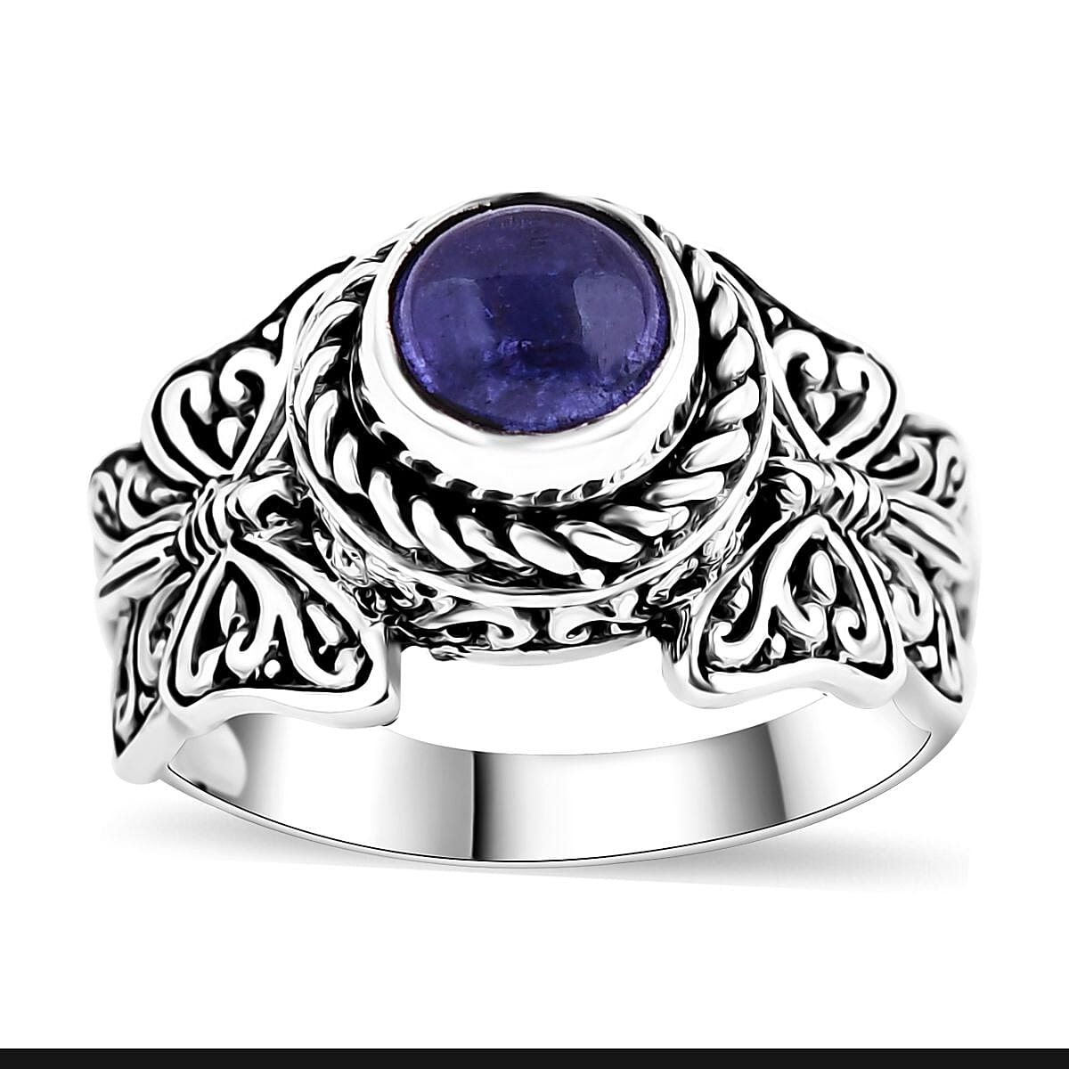 Bali Legacy Tanzanite Butterfly Ring in Sterling Silver 1.80 ctw
