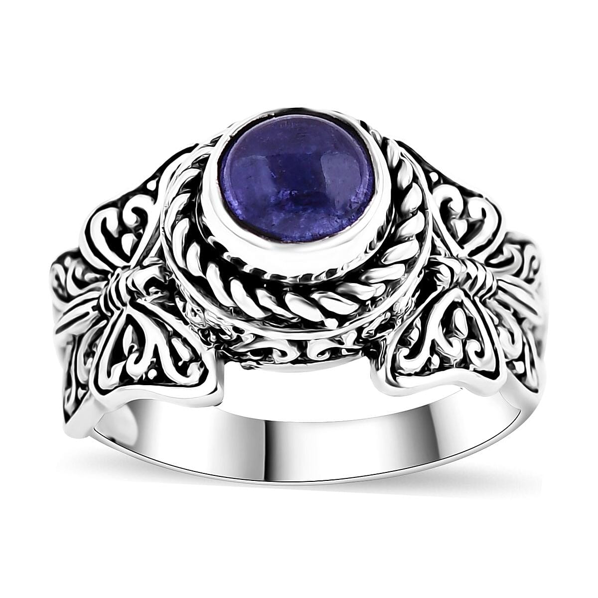 Bali Legacy Tanzanite Butterfly Ring in Sterling Silver