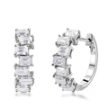 Moissanite Hoop Earrings in Platinum Over Sterling Silver 2.90 ctw - Sticky add to cart bar