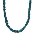 Blue Apatite Chips Necklace 20 Inches in Rhodium Over Sterling Silver 172.00 ctw - Sticky add to cart bar