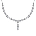 D'Joy Moissanite Y-Shape Necklace 18-20 Inches in Platinum Over Sterling Silver 4.70 ctw - Sticky add to cart bar