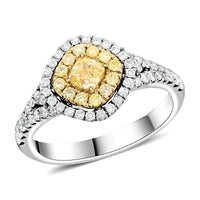 Modani 14K Yellow and White Gold Natural Yellow and White Diamond Ring (Size 7.0) 1.85 ctw