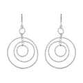 Sterling Silver Concentric Circle Hoop Earrings (2.90 g) - Sticky add to cart bar