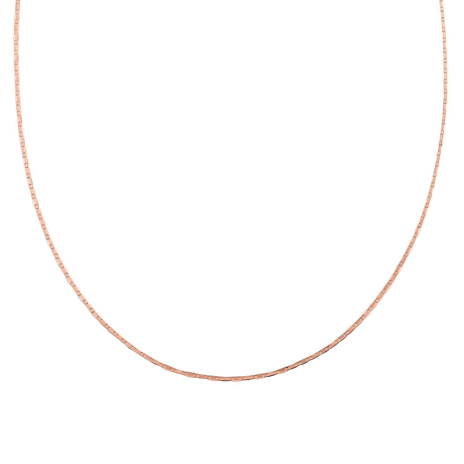 14K Rose Gold Over Sterling Silver Mariner Chain Necklace 24 Inches 3.20 Grams