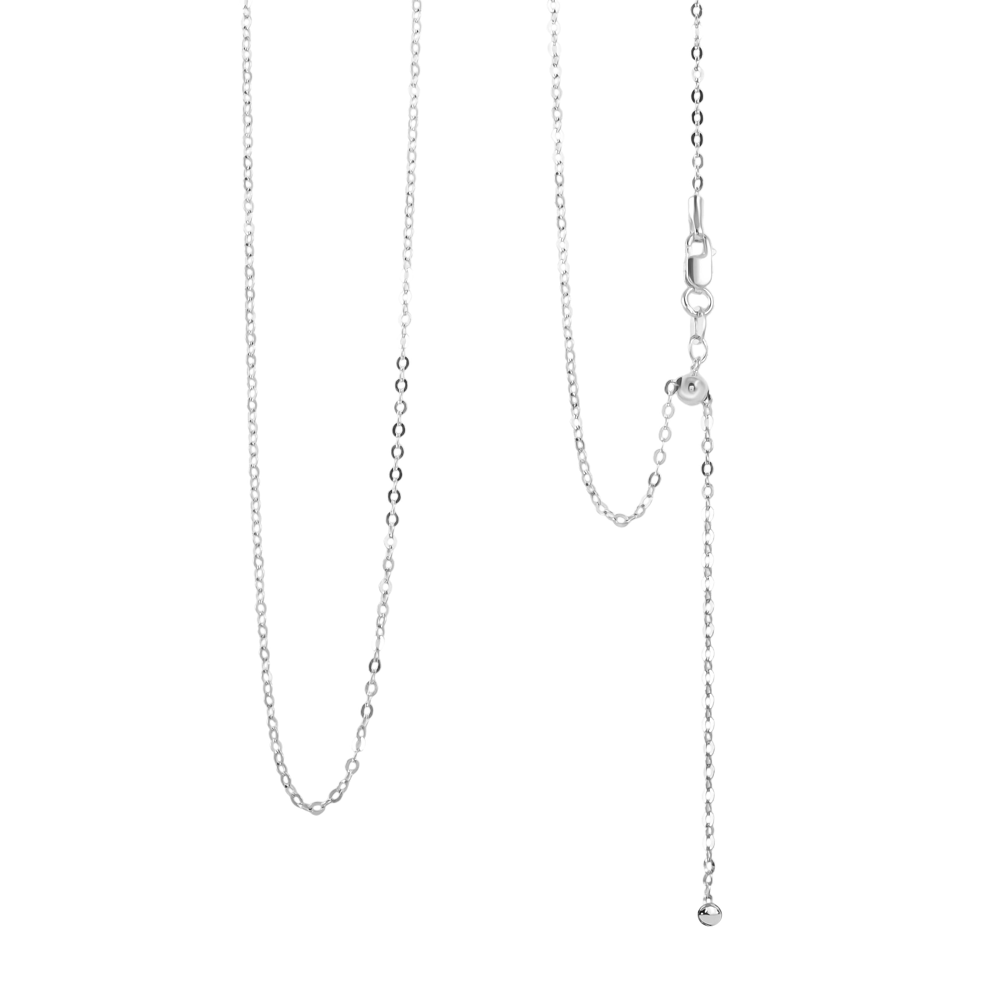 Sterling Silver Link Chain Necklace 18-24 Inches 2.20 Grams