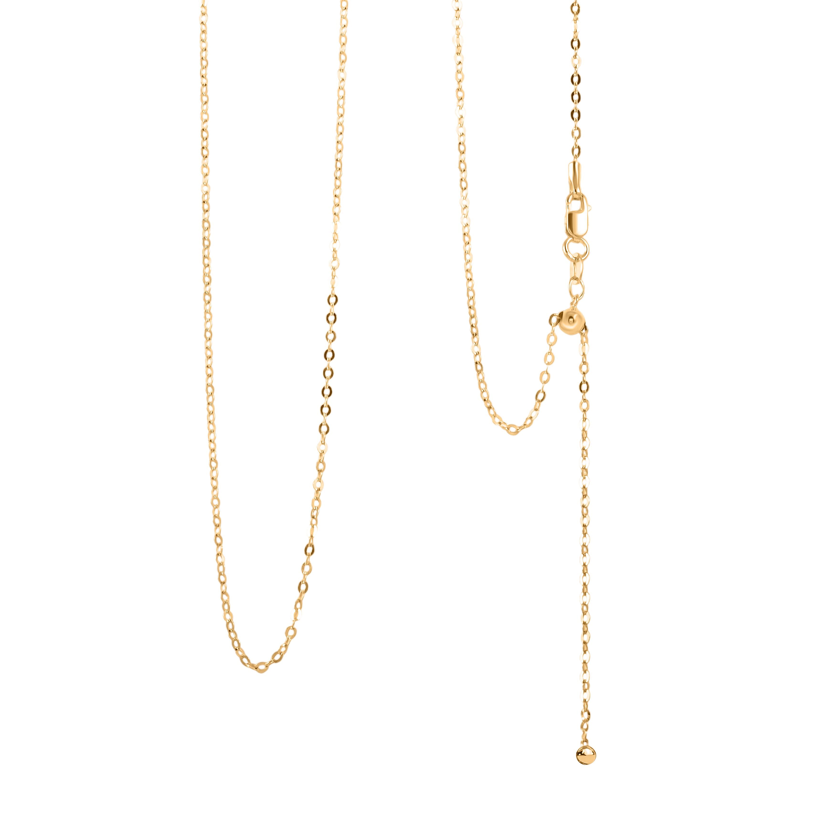 14K Yellow Gold Over Sterling Silver Link Chain Necklace 18-24 Inches 2.20 Grams
