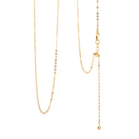 14K Yellow Gold Over Sterling Silver Link Chain Necklace 18-24 Inches 2.20 Grams