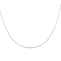 Sterling Silver Beaded Adjustable Chain Necklace 24 Inches 3.10 Grams