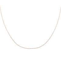14K Rose Gold Over Sterling Silver Beaded Adjustable Chain Necklace 24 Inches 3.10 Grams