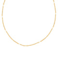 14K Yellow Gold Over Sterling Silver Oval Daisy Chain Necklace 24 Inches 3 Grams - Sticky add to cart bar